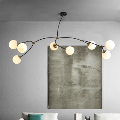 北欧风艺术魔豆分子灯现代极简丹麦设计师餐厅吊灯创意卧室客厅灯