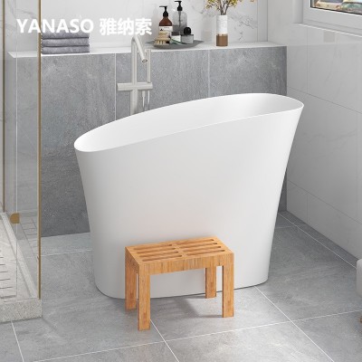 雅纳索家用小户型浴缸人造石独立式日式深泡浴缸坐式小浴缸小浴盆