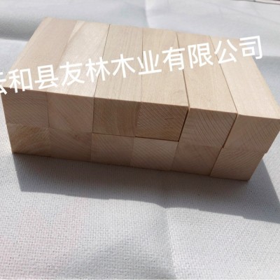 厂家直销椴木方10*2.5*2.5cm DIY椴木雕刻椴木条 实木椴木块 批发