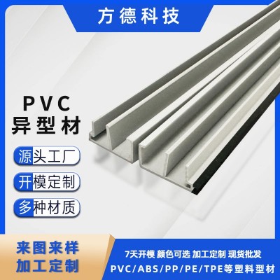 厂家供应PVC挤出异型材塑料门窗导轨型材 软硬共挤塑钢 家具异形材